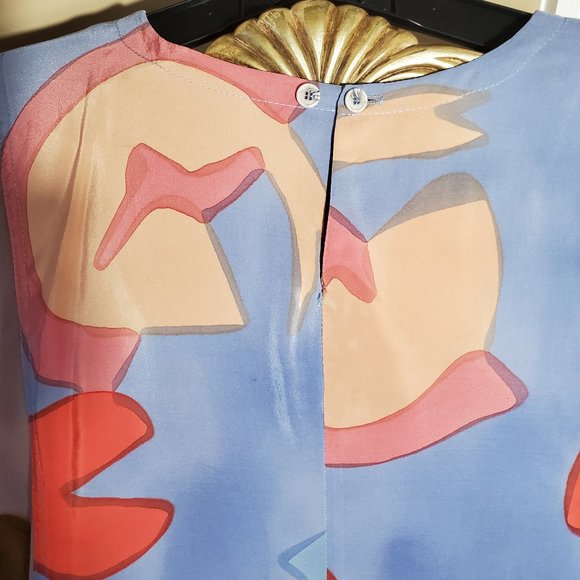 Mosswear Hand Painted Silk Dress – Size L - Picture 3 of 7